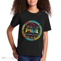 Back To School Third Grade Dream Team Teacher Flower Kids T-Shirt thumb 2