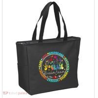 Back To School Third Grade Dream Team Teacher Flower Tote Bag thumb 2