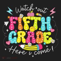 Back To School Watch Out Fifth Grade Here I Come Pencil Women's Sweatshirt thumb 2