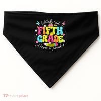 Back To School Watch Out Fifth Grade Here I Come Pencil USA-Made Doggie Bandana thumb 0