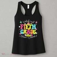 Back To School Watch Out Fifth Grade Here I Come Pencil Women's Tank Top thumb 3