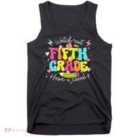 Back To School Watch Out Fifth Grade Here I Come Pencil Tank Top thumb 0