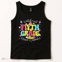 Back To School Watch Out Fifth Grade Here I Come Pencil Tank Top thumb 2