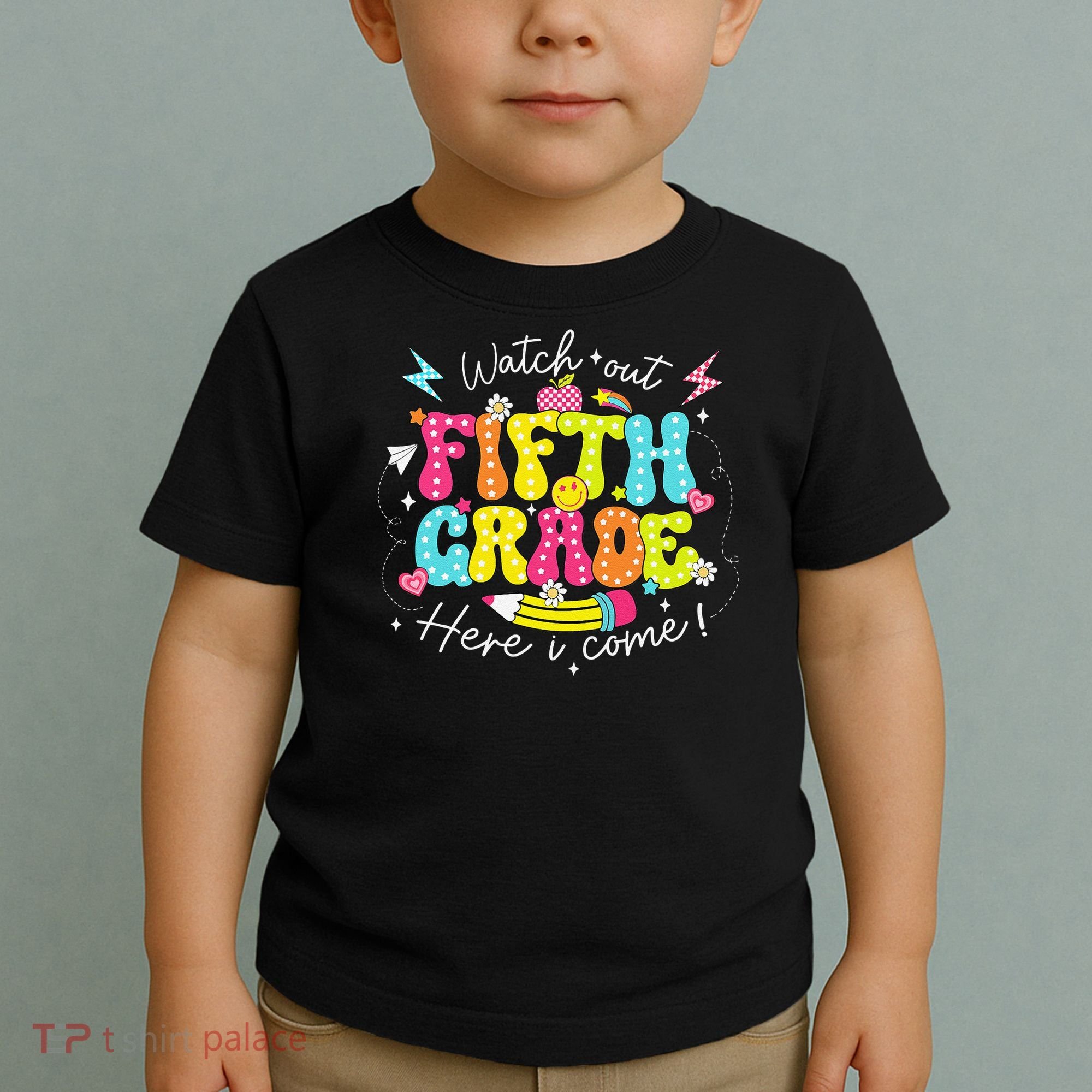 Back To School Watch Out Fifth Grade Here I Come Pencil Toddler T-Shirt
