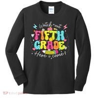 Back To School Watch Out Fifth Grade Here I Come Pencil Kids Long Sleeve Shirt thumb 0
