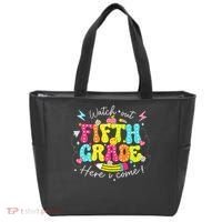 Back To School Watch Out Fifth Grade Here I Come Pencil Tote Bag thumb 0