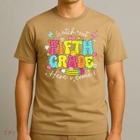 Back To School Watch Out Fifth Grade Here I Come Pencil T-Shirt thumb 3