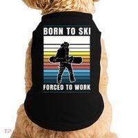 Born To Ski Forced To Work Doggie Tank thumb 0