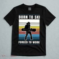 Born To Ski Forced To Work T-Shirt thumb 5