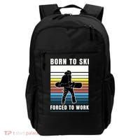 Born To Ski Forced To Work Backpack thumb 0