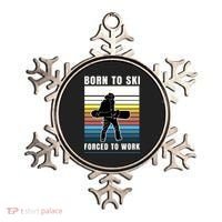 Born To Ski Forced To Work Ornament thumb 0