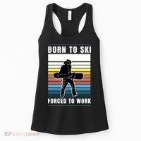 Born To Ski Forced To Work Women's Tank Top thumb 0