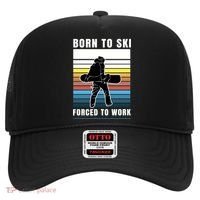 Born To Ski Forced To Work Hat thumb 0