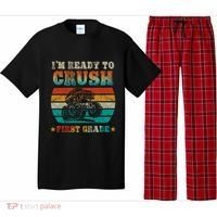 Back To School Ready To Crush First Grade Monster Truck Boys Meaningful Gift Pajama Set thumb 0