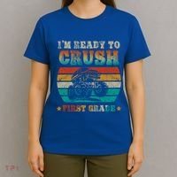 Back To School Ready To Crush First Grade Monster Truck Boys Meaningful Gift T-Shirt thumb 4