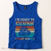 Back To School Ready To Crush First Grade Monster Truck Boys Meaningful Gift Tank Top thumb 2