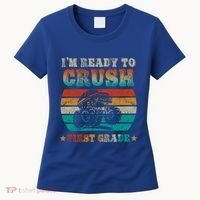 Back To School Ready To Crush First Grade Monster Truck Boys Meaningful Gift Women's T-Shirt thumb 0
