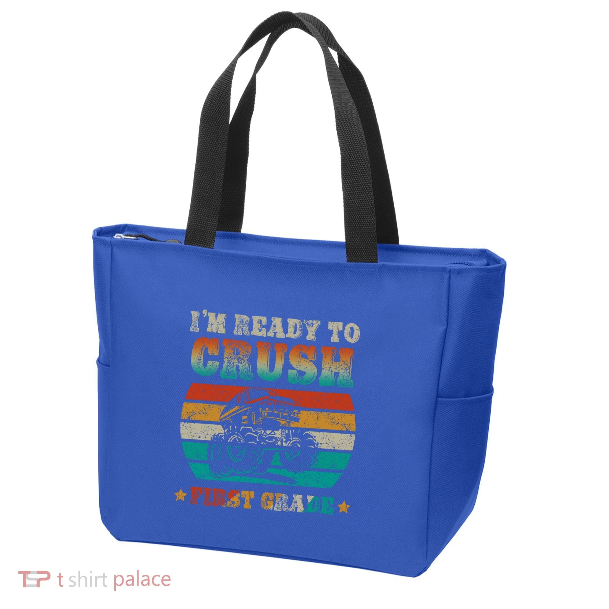 Back To School Ready To Crush First Grade Monster Truck Boys Meaningful Gift Tote Bag