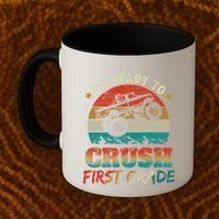 Back To School Ready To Crush First Grade Monster Truck Boys Gift Coffee Mug thumb 2