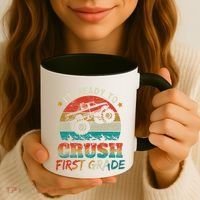 Back To School Ready To Crush First Grade Monster Truck Boys Gift Coffee Mug thumb 3