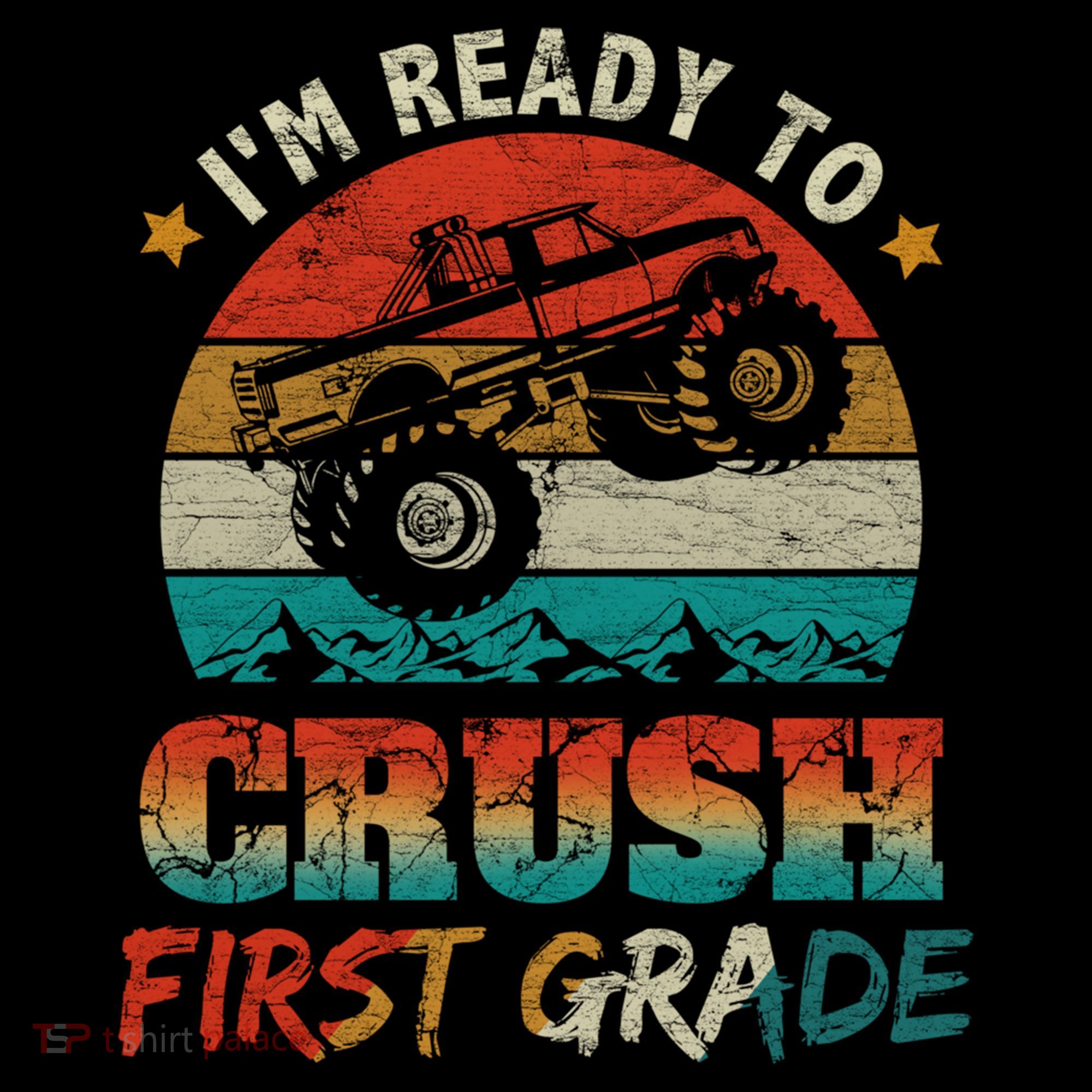 Back To School Ready To Crush First Grade Monster Truck Boys Gift Coffee Mug