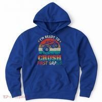 Back To School Ready To Crush First Grade Monster Truck Boys Gift Hoodie thumb 0
