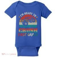 Back To School Ready To Crush First Grade Monster Truck Boys Gift Baby Bodysuit thumb 0