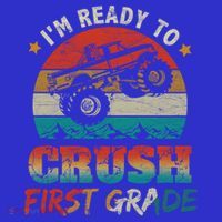 Back To School Ready To Crush First Grade Monster Truck Boys Gift Baby Bodysuit thumb 2