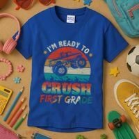 Back To School Ready To Crush First Grade Monster Truck Boys Gift Kids T-Shirt thumb 3