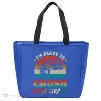 Back To School Ready To Crush First Grade Monster Truck Boys Gift Tote Bag thumb 0