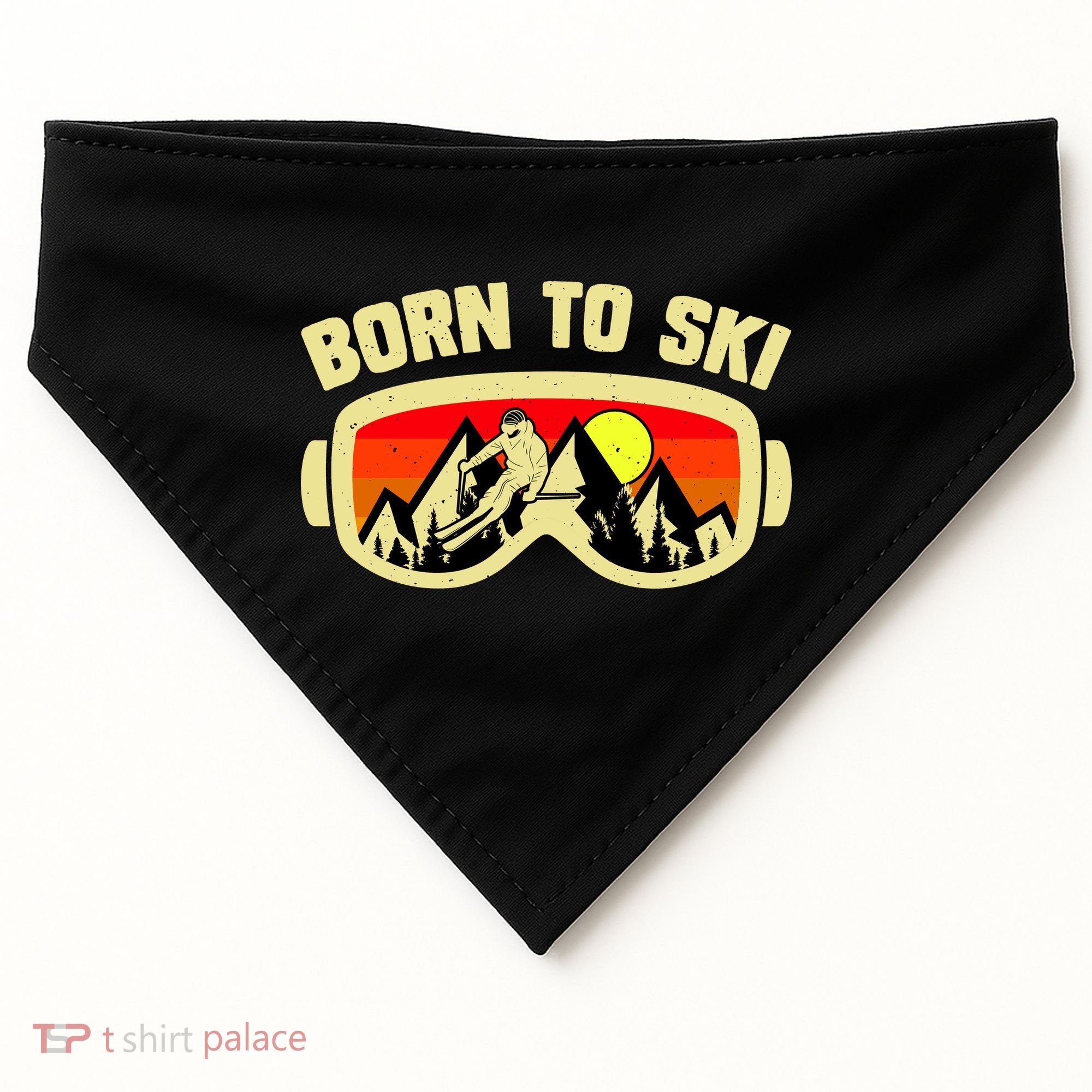 Born To Ski USA-Made Doggie Bandana