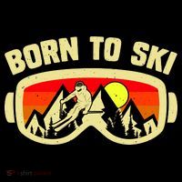 Born To Ski Button thumb 1