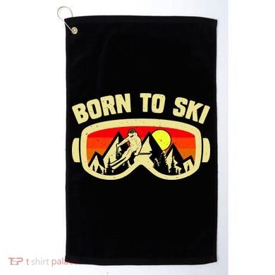 Born To Ski Golf Towel