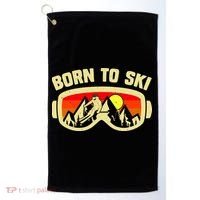 Born To Ski Golf Towel thumb 0