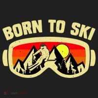 Born To Ski Golf Towel thumb 3