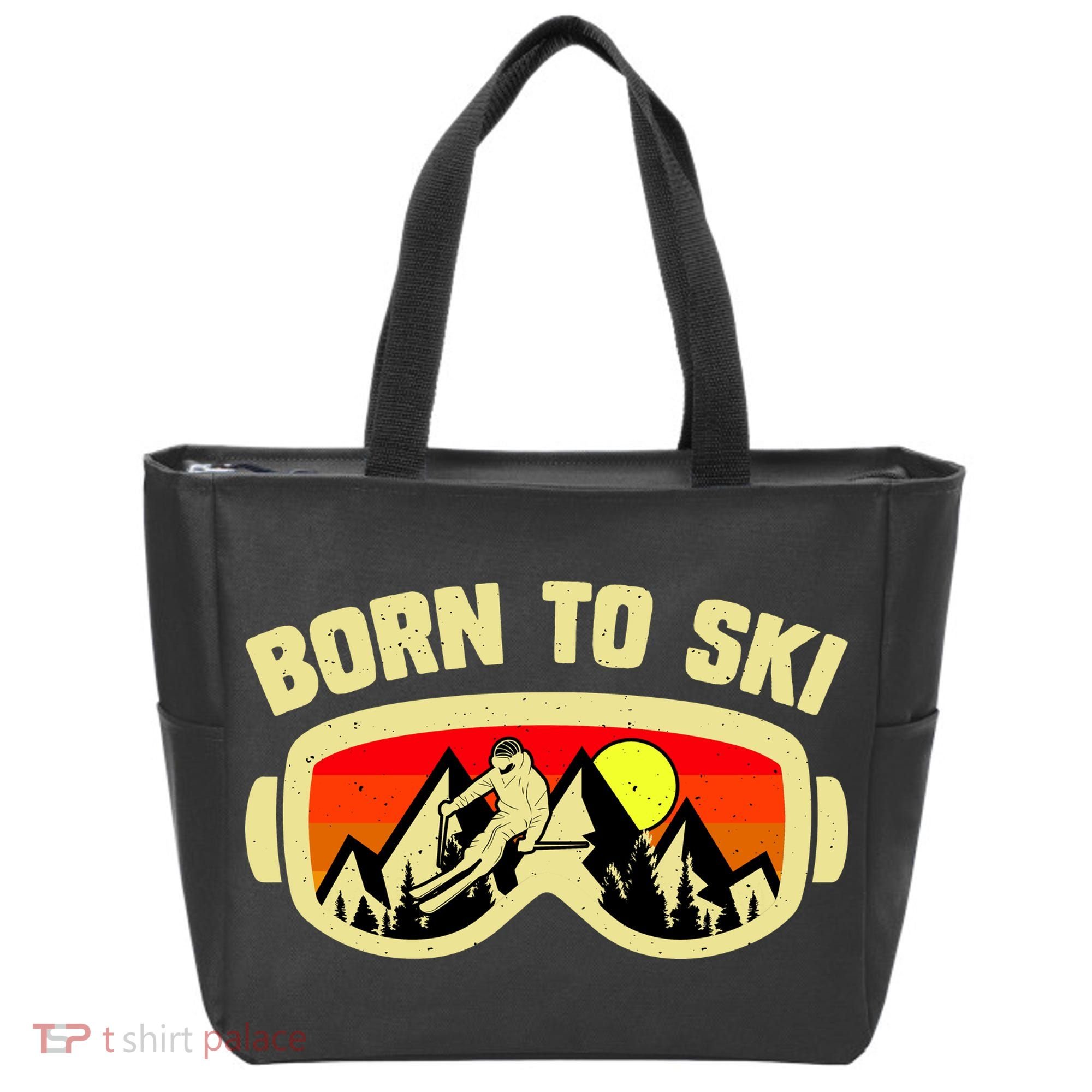 Born To Ski Tote Bag
