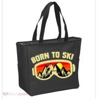 Born To Ski Tote Bag thumb 2