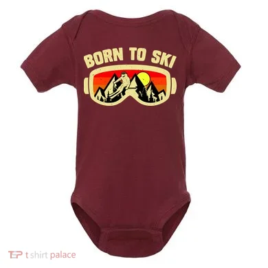 Born To Ski Baby Bodysuit