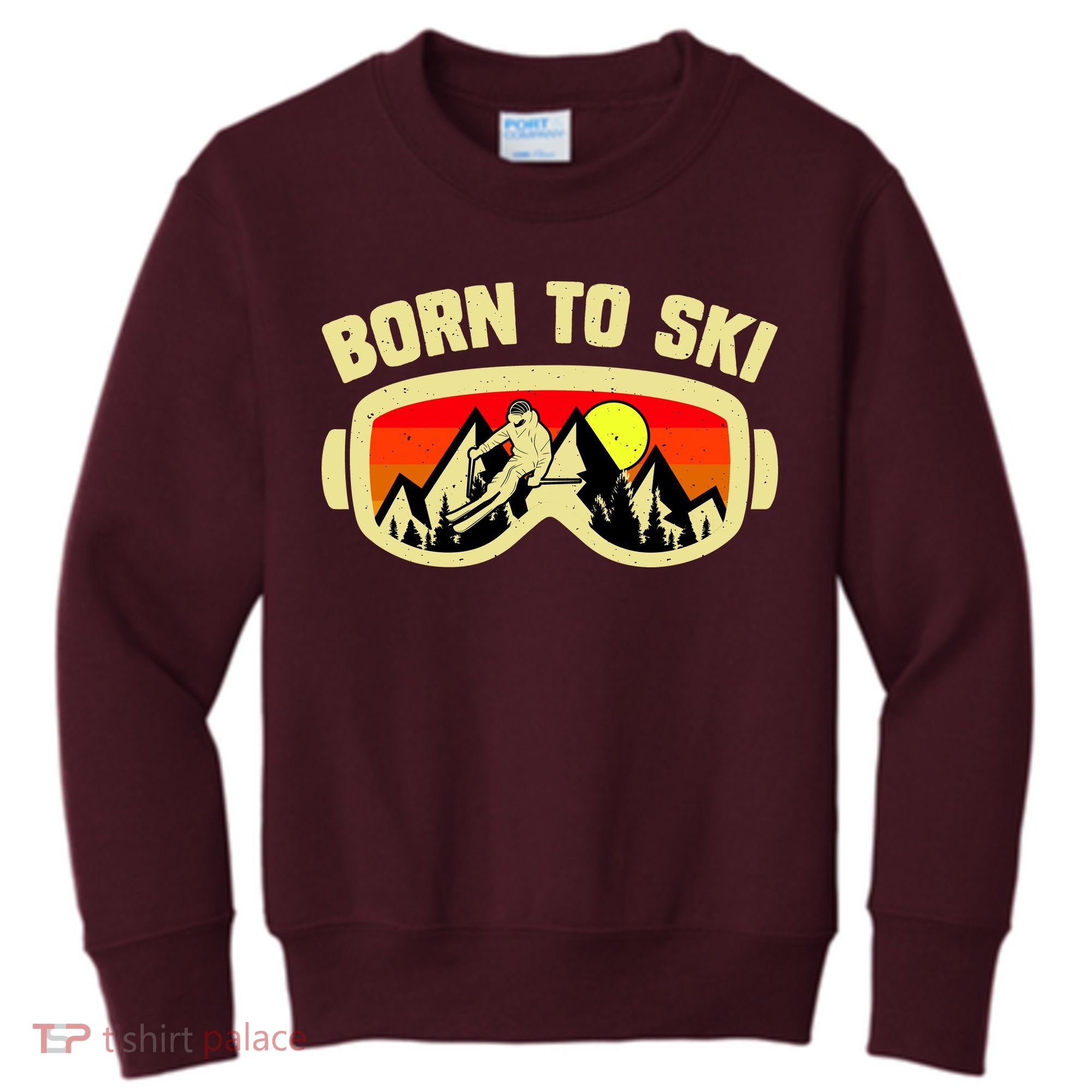 Born To Ski Kids Sweatshirt