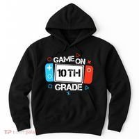 Back To School Game On 10th Grade Funny Gamer Boy Girl Hoodie thumb 0
