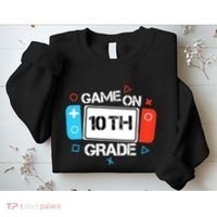 Back To School Game On 10th Grade Funny Gamer Boy Girl Sweatshirt thumb 2