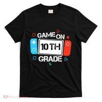 Back To School Game On 10th Grade Funny Gamer Boy Girl T-Shirt thumb 0