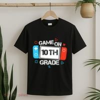 Back To School Game On 10th Grade Funny Gamer Boy Girl T-Shirt thumb 2