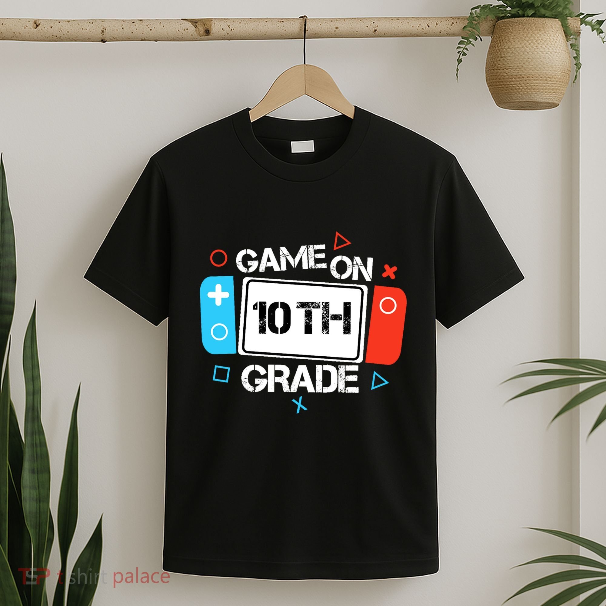 Back To School Game On 10th Grade Funny Gamer Boy Girl T-Shirt