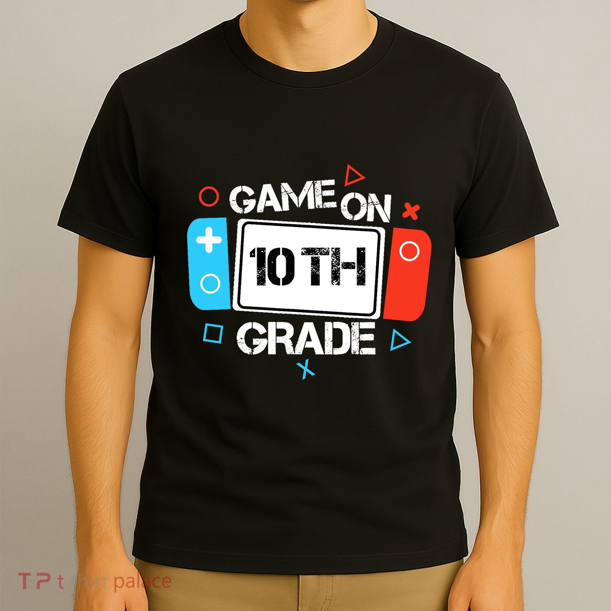 Back To School Game On 10th Grade Funny Gamer Boy Girl T-Shirt