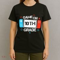 Back To School Game On 10th Grade Funny Gamer Boy Girl T-Shirt thumb 4