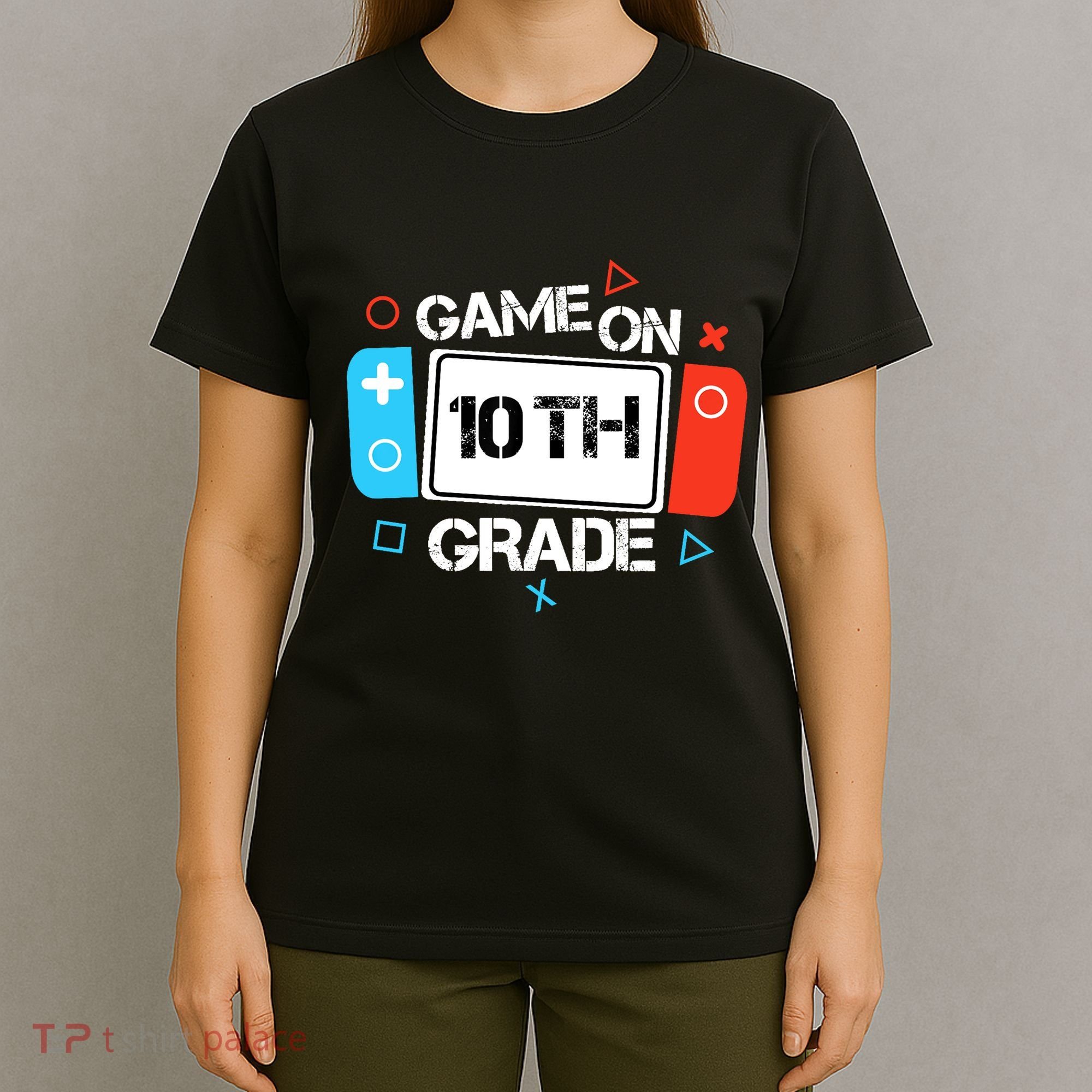 Back To School Game On 10th Grade Funny Gamer Boy Girl T-Shirt