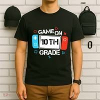 Back To School Game On 10th Grade Funny Gamer Boy Girl T-Shirt thumb 6