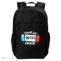 Back To School Game On 10th Grade Funny Gamer Boy Girl Backpack thumb 0