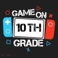 Back To School Game On 10th Grade Funny Gamer Boy Girl Beanie thumb 2